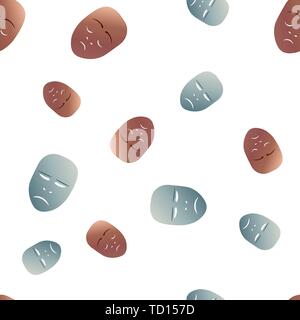 Modèle sans masque de théâtre avec émotion douloureuse. Vector illustration. Les masques de bronze et argent avec gradient isolé sur fond blanc. Illustration de Vecteur