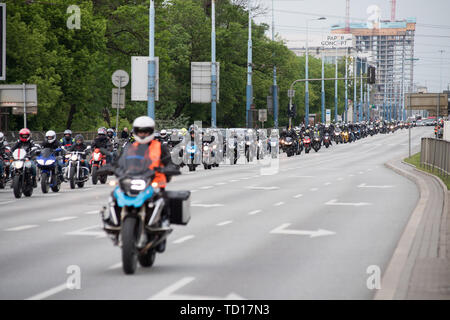 Motocyclists à Varsovie, Pologne, 18 mai 2019 © Wojciech Strozyk / Alamy Stock Photo Banque D'Images