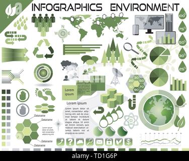 Infographies de la pollution environnementale définies avec des ...