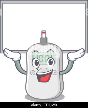 Conseil de contrôle du diabète en caractères machine Illustration de Vecteur