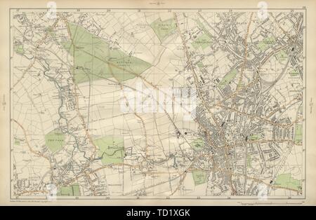 CROYDON Mitcham Carshalton Wallington Thornton Heath Beddington BACON 1900 map Banque D'Images