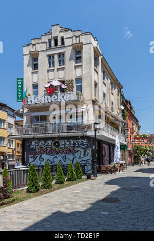PLOVDIV, BULGARIE - 29 MAI 2019 : Pedestian rues au centre de ville de Plovdiv, Bulgarie Banque D'Images