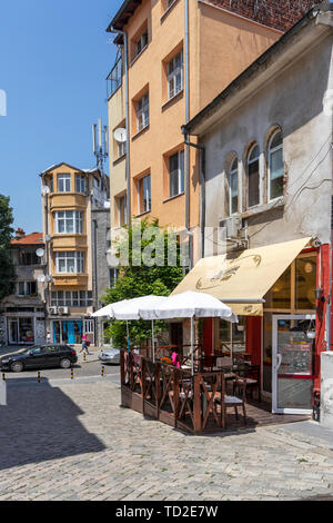 PLOVDIV, BULGARIE - 29 MAI 2019 : Pedestian rues au centre de ville de Plovdiv, Bulgarie Banque D'Images