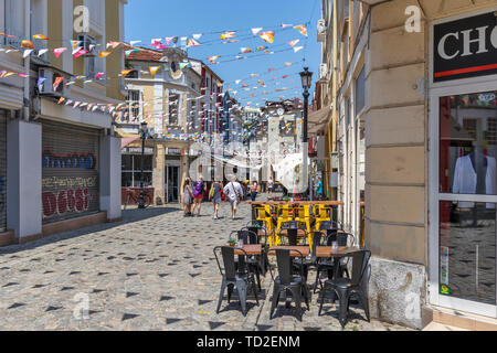 PLOVDIV, BULGARIE - 29 MAI 2019 : Pedestian rues au centre de ville de Plovdiv, Bulgarie Banque D'Images