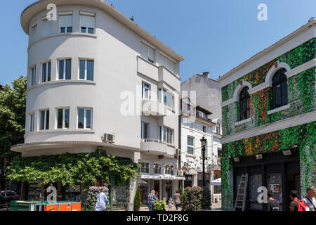 PLOVDIV, BULGARIE - 29 MAI 2019 : Pedestian rues au centre de ville de Plovdiv, Bulgarie Banque D'Images