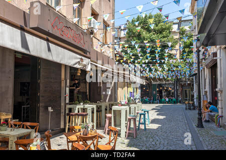 PLOVDIV, BULGARIE - 29 MAI 2019 : Pedestian rues au centre de ville de Plovdiv, Bulgarie Banque D'Images