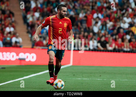 L'équipe nationale de l'Espagne dvd Dani Carvajal vu en action au cours de l'UEFA EURO 2020 match de qualification entre l'Espagne et la Suède à Santiago Bernabeu à Madrid. Note finale : Espagne - Suède 0 3 Banque D'Images