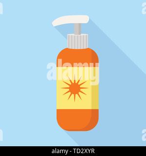 Distributeur de crème solaire, l'icône de style plat Illustration de Vecteur