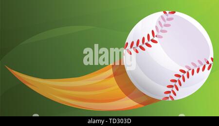 Bannière concept boule de baseball. Cartoon illustration de baseball fireball concept vecteur bannière pour web design Illustration de Vecteur