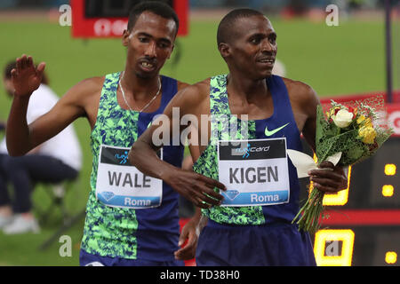 Benjamin KIGEN (KEN) gagne la course 3000m steeple Hommes Roma 06-06-2019 Stadio Olimpico, IAAF Diamond League Meeting Atletica Leggera Golden Gala Banque D'Images