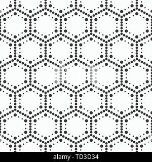 Résumé motif transparent. La texture élégante moderne de cercles. Répéter avec carreaux géométriques parsemée d'hexagones. Sous forme de petits cercles minimalis hexagonale Illustration de Vecteur