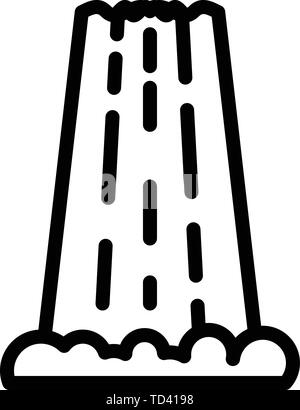 Icône style du contour, cascade Illustration de Vecteur