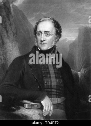 Henry Thomas de la bêche, Sir Henry Thomas de la bêche (1796 - 1855), géologue et paléontologue Anglais Banque D'Images