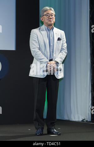 11 juin 2019 - Tokyo, Japon - Kohzoh représentant Takaoka Directeur, Président et chef de la direction de Nestlé Nestlé Japan Ltd assiste à la première du film de marque nouveau théâtre dans le cadre de l'événement mini shorts Film Festival & Asia 2019 (SSFF & Asie) au Centre de conférences de l'Intercity Akasaka l'air à Tokyo. Le Short de marque marque 2019 courts métrages présentés publicité sociétés et les produits diffusés sur internet. L'SSFF & Asie 2019 est l'un des plus grands de l'Asie international short film festivals ont lieu à Tokyo du 29 au 16 juin. (Crédit Image : © Rodrigo Reyes Marin/Zuma sur le fil) Banque D'Images