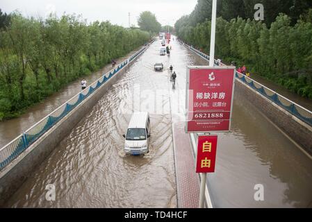 14 août 2018 Province de Hebei Qinhuangdao ville forte pluie Banque D'Images