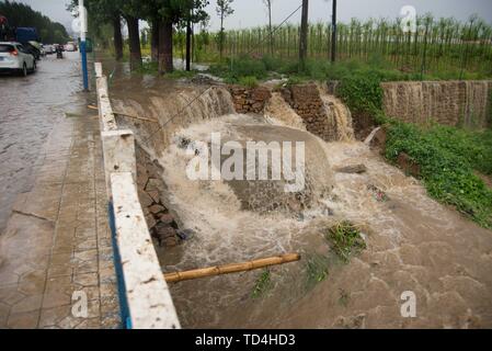 14 août 2018 Province de Hebei Qinhuangdao ville forte pluie Banque D'Images