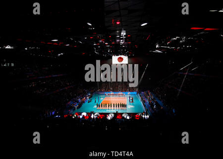 Plaza Sport Forêt Musashino, Tokyo, Japon. 11 Juin, 2019. Vue générale, le 11 juin 2019 - Volley-ball Volleyball FIVB : Ligue des Nations Unies 2019 Women's Tokyo entre le Japon 1-3 le Brésil à Forêt Musashino Sport Plaza, Tokyo, Japon. Credit : Naoki Morita/AFLO SPORT/Alamy Live News Banque D'Images