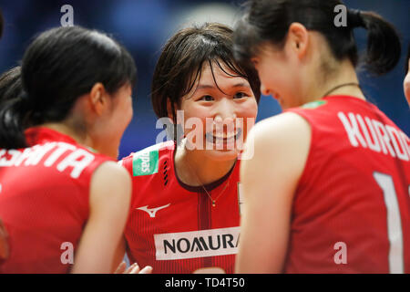 Plaza Sport Forêt Musashino, Tokyo, Japon. 11 Juin, 2019. Sarina Koga (JPN), le 11 juin 2019 - Volley-ball Volleyball FIVB : Ligue des Nations Unies 2019 Women's Tokyo entre le Japon 1-3 le Brésil à Forêt Musashino Sport Plaza, Tokyo, Japon. Credit : Naoki Morita/AFLO SPORT/Alamy Live News Banque D'Images