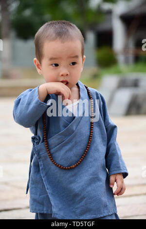 Cute little monk, aire de la photographie. Banque D'Images