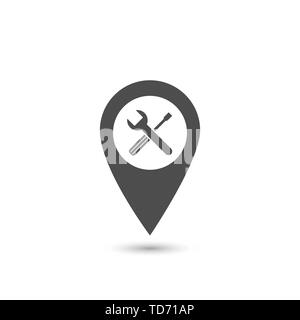 Carte de l'icône de l'axe Illustration de Vecteur