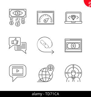 Seo et web opimization Illustration de Vecteur