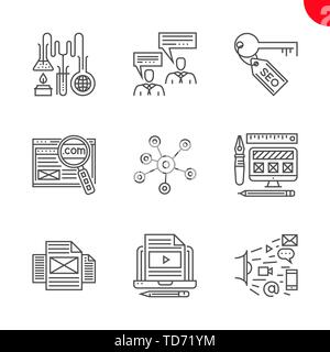 Seo et web opimization Illustration de Vecteur