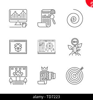 Seo et web opimization Illustration de Vecteur