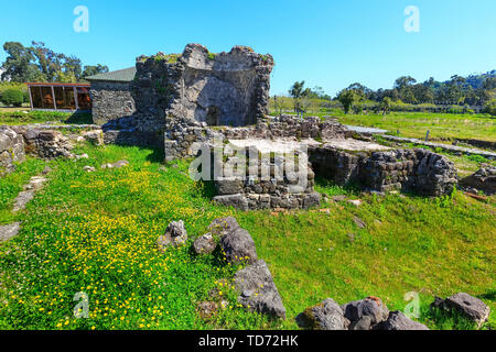 Ancienne forteresse byzantine médiévale Gonio Aphsaros près de Batumi, Géorgie Banque D'Images