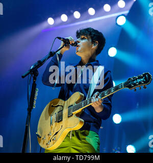 11 juin 2019 - Madison, Wisconsin, États-Unis - EZRA KOENIG de Vampire Weekend pendant le père de la Mariée Tour à l'Sylvee à Madison, Wisconsin (crédit Image : © Daniel DeSlover/Zuma sur le fil) Banque D'Images