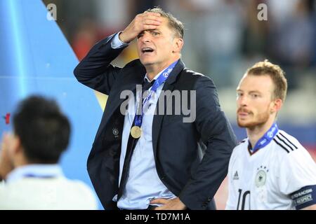 Cracovie, Pologne. 30 Juin, 2017.¿ firo Fuï ball, football, International, 30.06.2017 U 21 U21 Championnat d'Allemagne - Espagne 1 finale : Cérémonie de présentation 0 Champion d'Europe 2017 Stefan Kuntz | utilisée dans le monde entier : dpa Crédit/Alamy Live News Banque D'Images