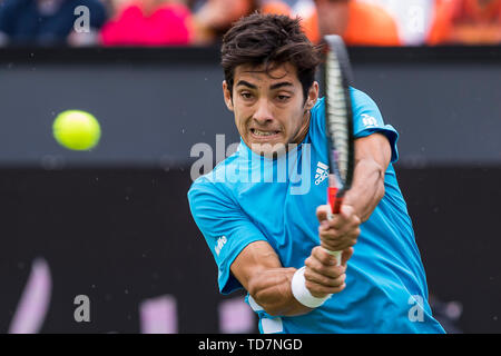 Rosmalen, aux Pays-Bas. 13 Juin, 2019. ROSMALEN, tennis, WTA Open 2019 Libema et tournoi ATP, 13-06-2019, l'Autotron Rosmalen, Cristian Garin (CHI) : Crédit Photos Pro/Alamy Live News Banque D'Images