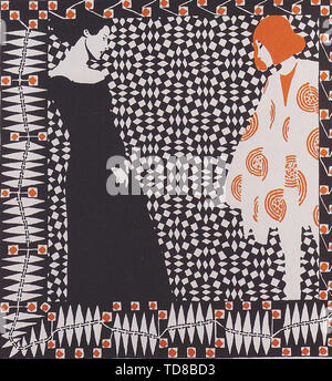 Koloman Moser - début du printemps Illustration Poème Rainer Rilke Mari 1901 11901 Banque D'Images