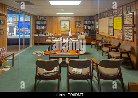 Bentonville, Arkansas - Le Musée Walmart, installé dans l'Walton's 5&10, Sam Walton qui a ouvert ses portes en 1950. Le musée recrée Sam Walton's office comme Banque D'Images