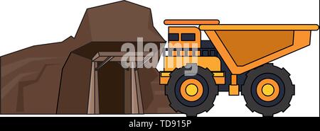 Machines véhicule minier weda isolés Illustration de Vecteur