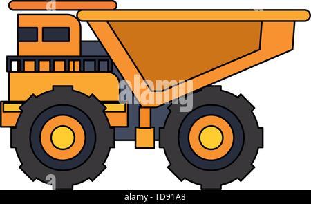 Machines véhicule minier weda isolés Illustration de Vecteur