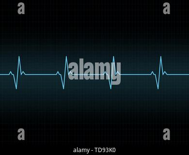 La ligne de signal de l'icône de l'arrière-plan. Illustration médicale. Vector Illustration de Vecteur