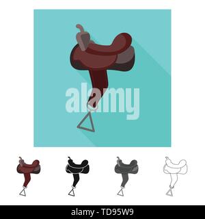 Vector illustration de matériel équitation - symbole. Ensemble d'équipements et de concurrence pour l'icône vecteur stock. Illustration de Vecteur