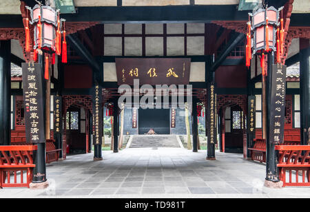 L'architecture ancienne du temple Wuhou à Chengdu Banque D'Images