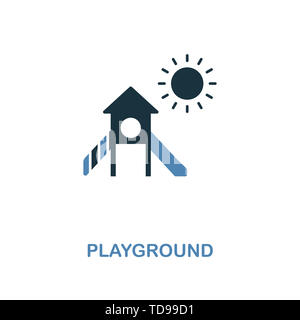Icône de terrain de jeu en deux couleurs. Design créatif de la collection City elements Icons. Icône colorée pour le Web et le design mobile Banque D'Images