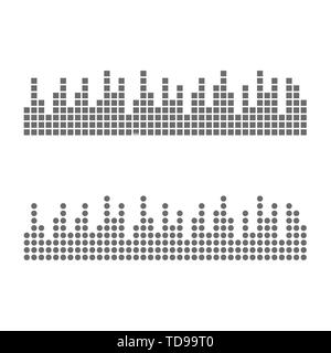 L'icône d'onde sonore pixel. Eps10 vector illustration Illustration de Vecteur