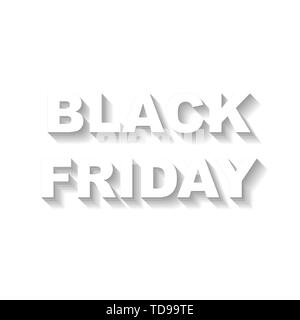 Inscription vendredi noir avec ombre.vector eps10 Illustration de Vecteur