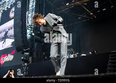 Landgraaf, Pays-Bas 8 juin 2019 Cage The Elephant en concert au Festival Pinkpop 2019 © Roberto Finizio/ Alamy Banque D'Images