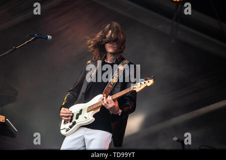 Landgraaf, Pays-Bas 8 juin 2019 Cage The Elephant en concert au Festival Pinkpop 2019 © Roberto Finizio/ Alamy Banque D'Images