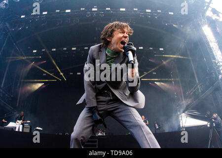 Landgraaf, Pays-Bas 8 juin 2019 Cage The Elephant en concert au Festival Pinkpop 2019 © Roberto Finizio/ Alamy Banque D'Images