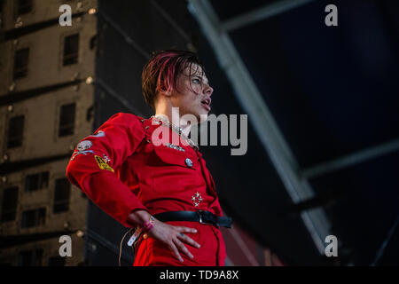 Landgraaf, Pays-Bas 8 juin 2019 Yungblud en concert au Festival Pinkpop 2019 © Roberto Finizio/ Alamy Banque D'Images