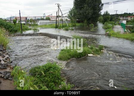 14 août 2018 Province de Hebei Qinhuangdao ville forte pluie Banque D'Images