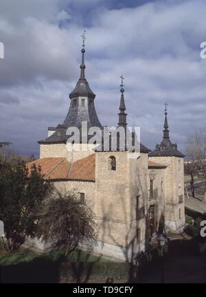 Extérieur - ERMITA DE LA VIRGEN DEL PUERTO - S XVIII- RESTAURADA EN 1951 POR MENDOZA. Auteur : PEDRO DE RIBERA. Emplacement : Ermita de la Virgen del Puerto. L'ESPAGNE. Banque D'Images