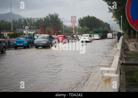 14 août 2018 Province de Hebei Qinhuangdao ville forte pluie Banque D'Images