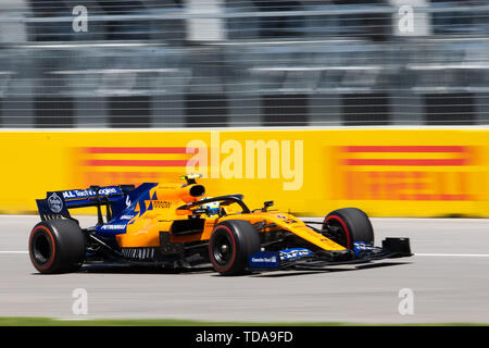 Juin 09, 2019 : McLaren Renault Driver Lando Norris (4) de Grande-Bretagne au cours de la Formule 1, Grand Prix de Montréal sur le circuit Gilles Villeneuve à Montréal, Québec, Canada Daniel Lea/CSM Banque D'Images