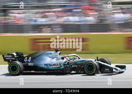 Juin 09, 2019 : Mercedes AMG Petronas Motorsport Lewis Hamilton pilote (44) de Grande-Bretagne gagne la Formule 1, Grand Prix de Montréal sur le circuit Gilles Villeneuve à Montréal, Québec, Canada Daniel Lea/CSM Banque D'Images